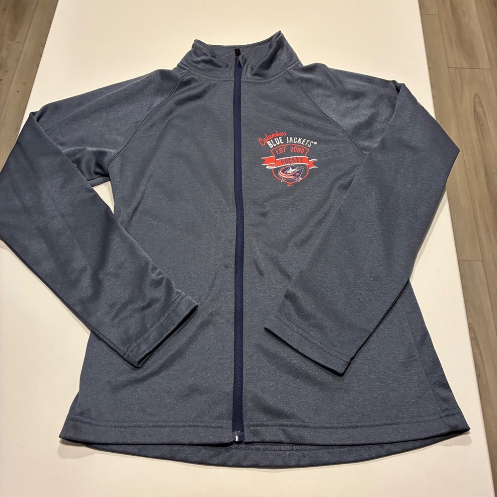 Columbus Blue Jackets Hockey Zip Up Jacket Women M L NHL‎ Apparel